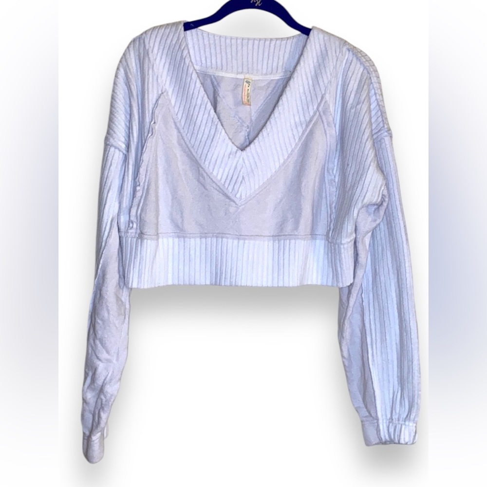 We The Free inside our cropped long sleeve sweater